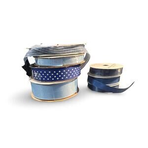 Blue Ribbon Lot Navy, Light Blue, Polka Dot & Solid – 7 Roll